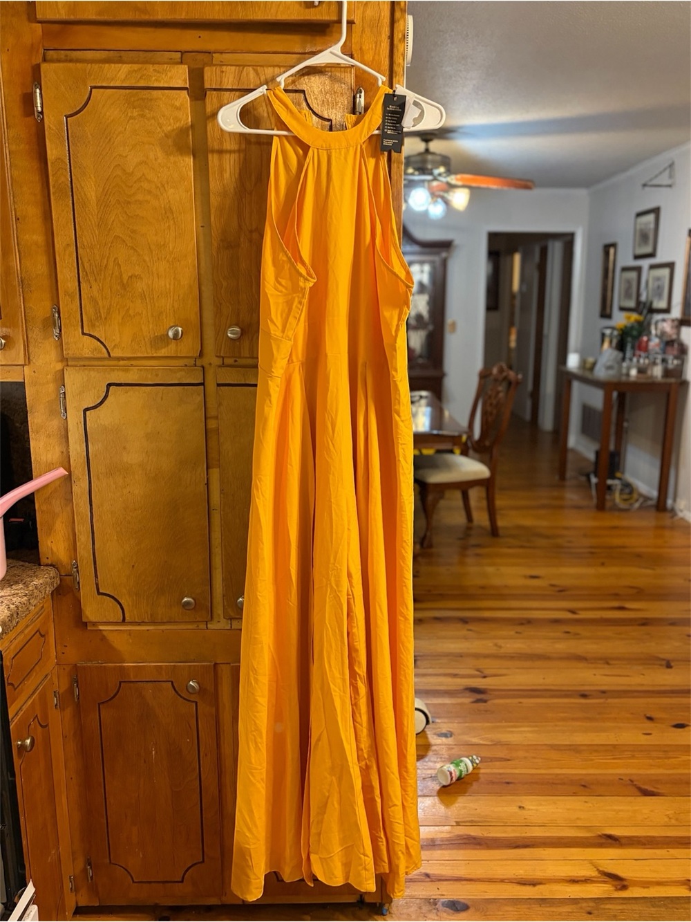 Elegant Women’s Yellow Halter Jumpsuit